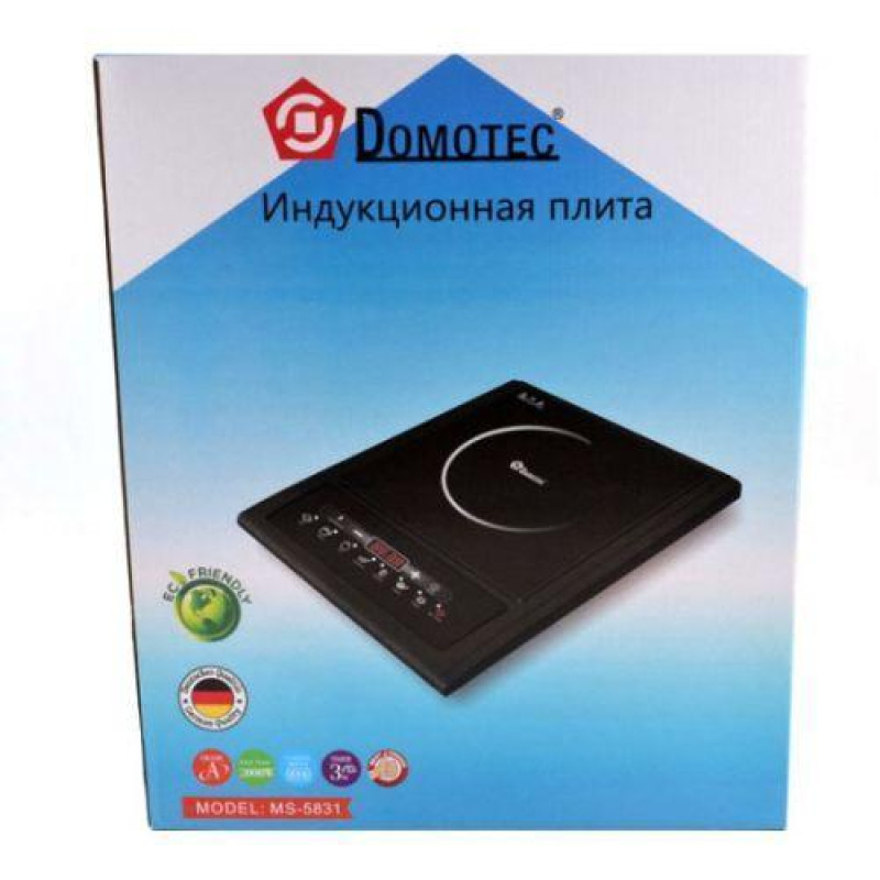 Индукционная варочная панель на одну конфорку Domotec Royalti line MS 5831, 2000 Вт, Черная фото - 2