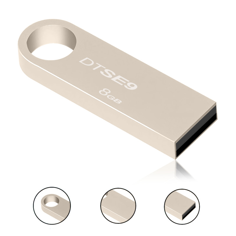 USB флеш-накопитель Kingston DTSE9, 8 Гб, USB 2.0, металлический фото - 2