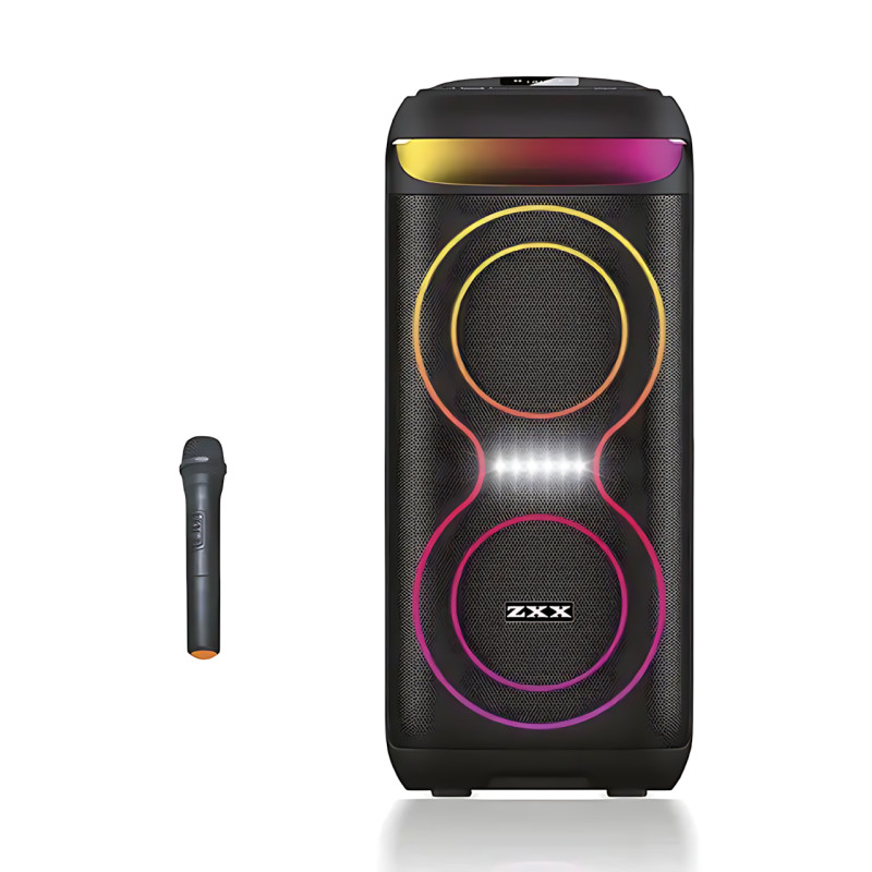 Музыкальная колонка  ZXX-5505, переносной караоке динамик 6,5", 40 Вт, USB/TF/FM/BT/MIC/AUX, 60х27х30см фото - 2