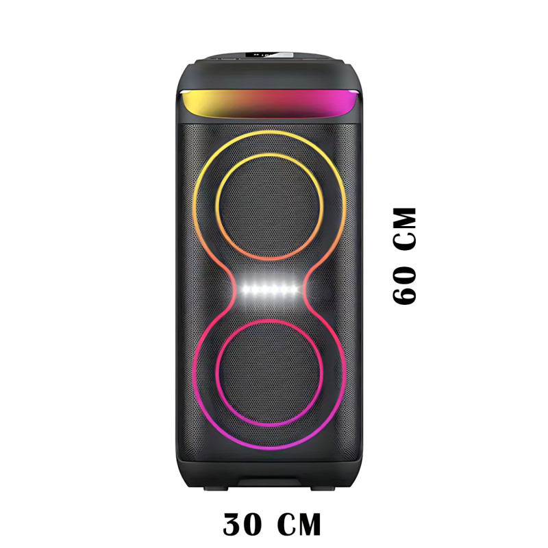 Музыкальная колонка  ZXX-5505, переносной караоке динамик 6,5", 40 Вт, USB/TF/FM/BT/MIC/AUX, 60х27х30см фото - 7