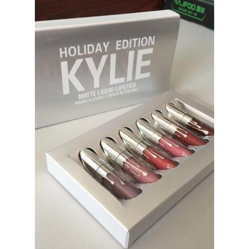 Набор матовых помад Kylie Holiday Edition (Кайли серебро) фото - 0