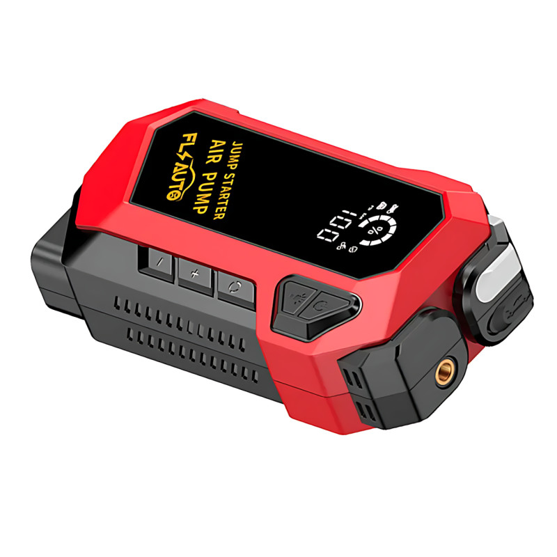 Пусковое автомобильное устройство для аккумулятора JUMP STARTER с компрессором, фонарем и зарядкой гаджетов фото - 3