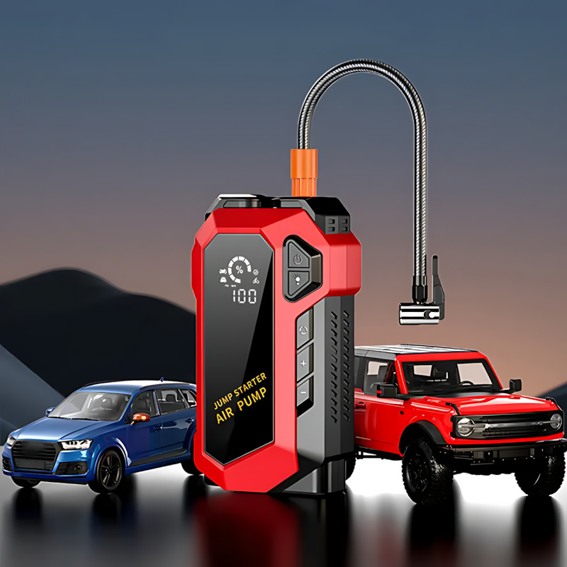Пусковое автомобильное устройство для аккумулятора JUMP STARTER с компрессором, фонарем и зарядкой гаджетов фото - 10