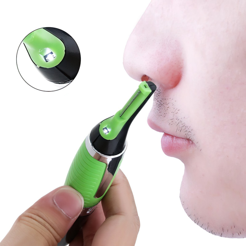 Тример Micro Touch Max, 3 насадки, для носа, вух, бороди, від батарейки ААА фото - 4