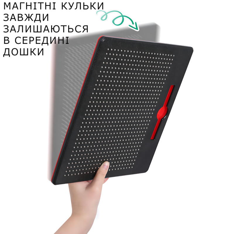 Магнитный планшет Magpad 1763-2, магнитная доска со стилусом для рисования магнитами, 714 магнитных шариков фото - 4