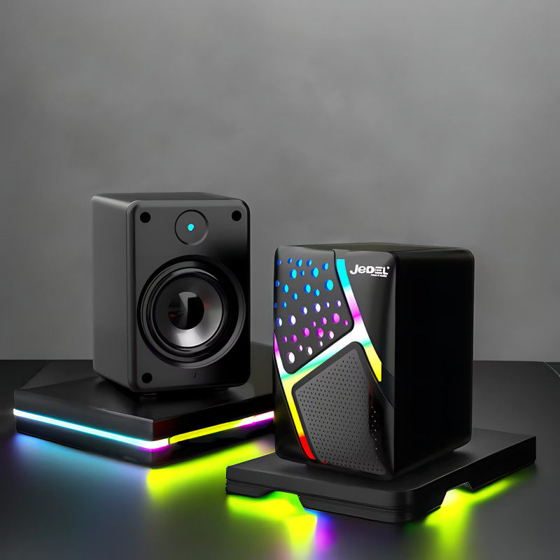 Колонки для PC 2.0 USB Jedel S-527, компактна акустична настільна система для ПК, 6 Вт із підсвіткою фото - 6