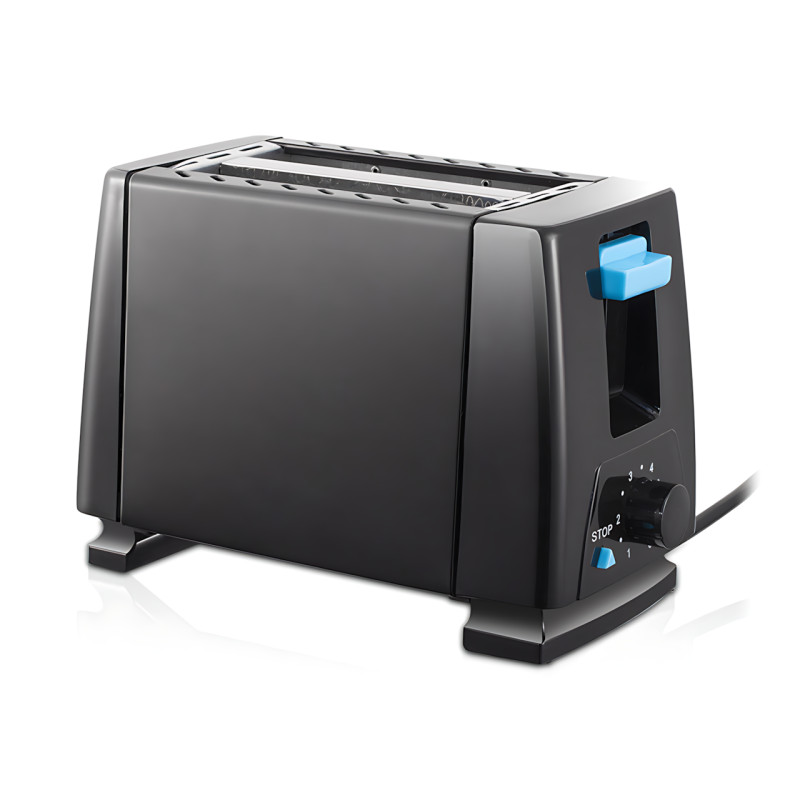 Тостер Domotec MS-263 650 Вт, 2 слота, регулировка поджаривания, съёмный поддон, защита от перегрева, черный фото - 2