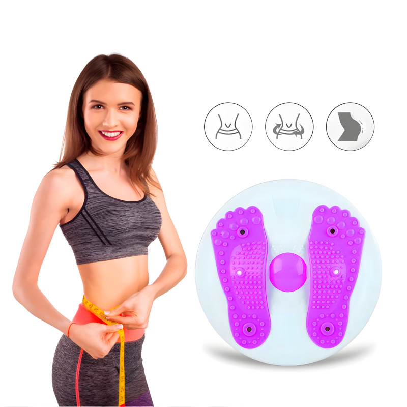 Вращающийся диск + массаж стоп Waist Twisting, 27 см. Диск здоровья для талии и мышц живота фото - 3
