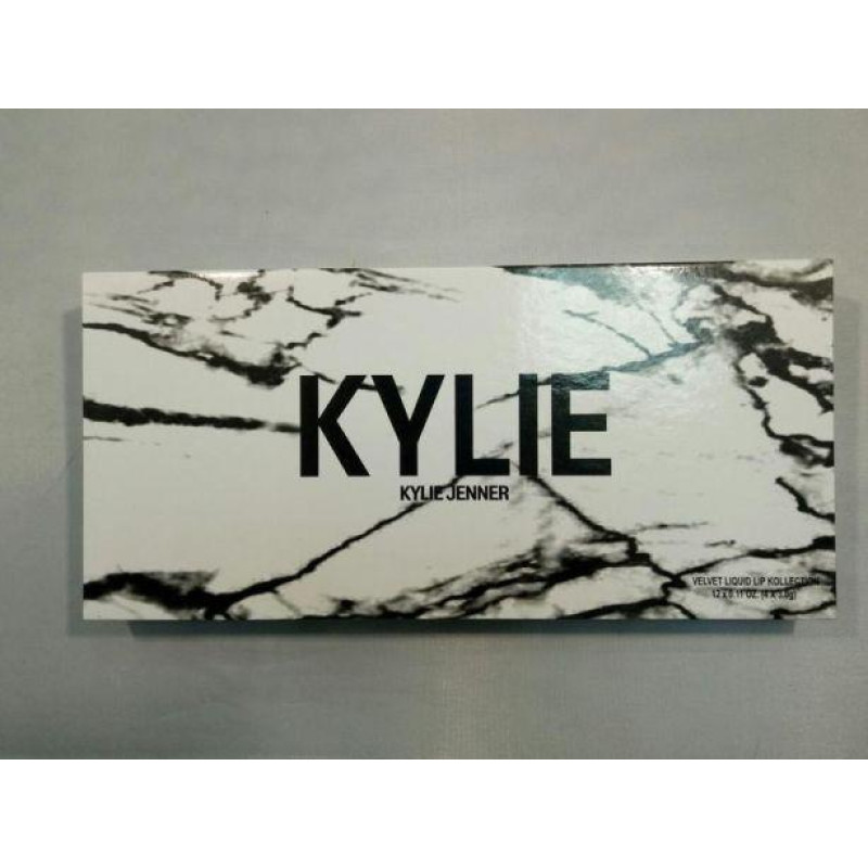 Помада Kylie в мраморной коробке черная или белая (12 штук) фото - 5