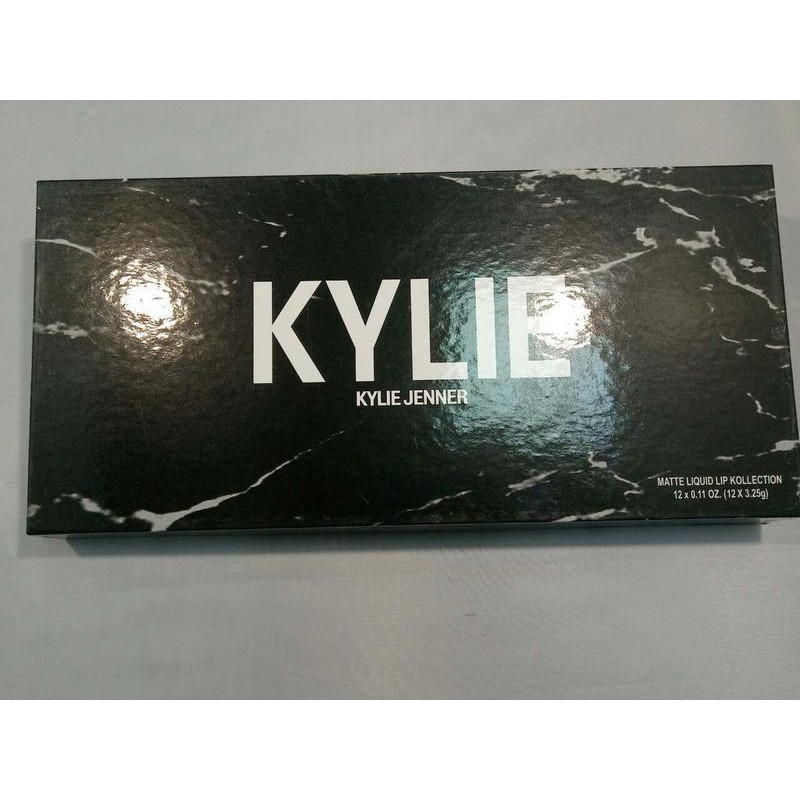 Помада Kylie в мраморной коробке черная или белая (12 штук) фото - 6
