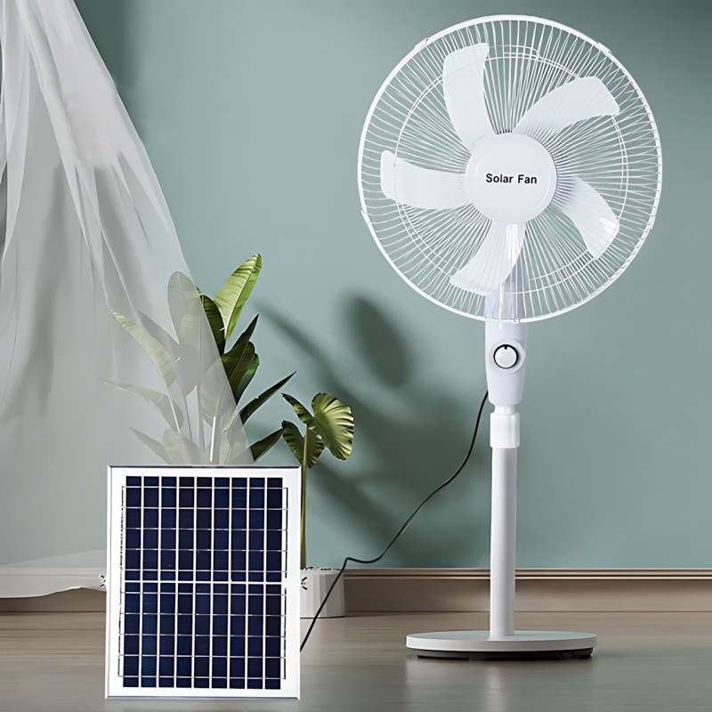 Вентилятор Solar Fun MNJ-168 16", 15 Вт, с солнечной панелью 12 Вт и диммером, аккумулятор 12000 мАч фото - 6