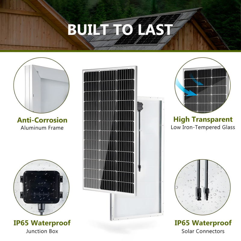 Сонячна панель UKC SA-200, 36V, 200 W 158*80*3 фото - 3