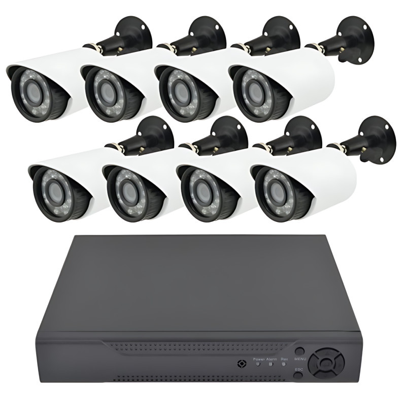 Набор видеонаблюдения DVR KIT 945, регистратор+8 камер, Gibrid, комплект уличного/внутреннего видеонаблюдения фото - 2
