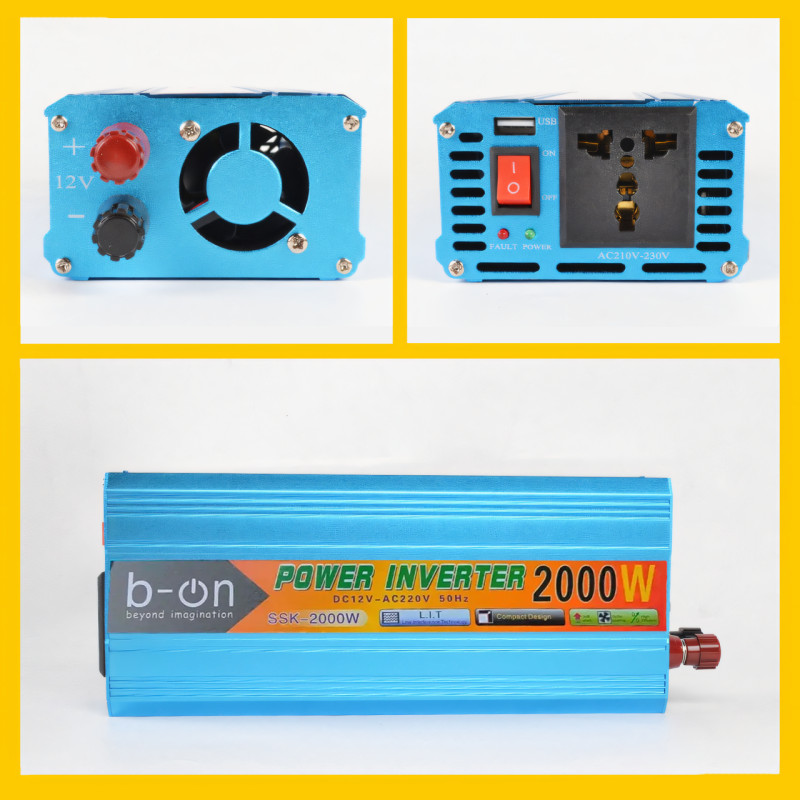 Автомобільний інвертор ssk 2000 W, power inverter SSK-2000w (12V-220V) фото - 2