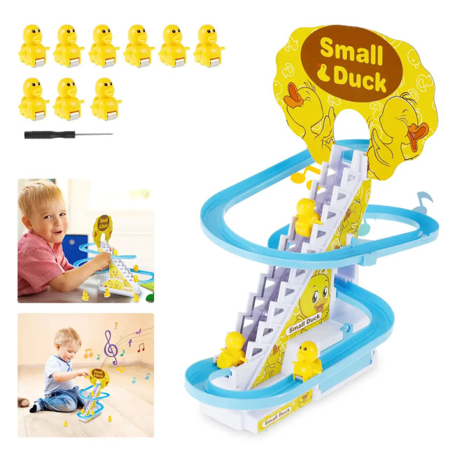 Інтерактивна гра Качина траса Small Duck, гірка ескалатор, музична, 3 каченят, на батарейках АА