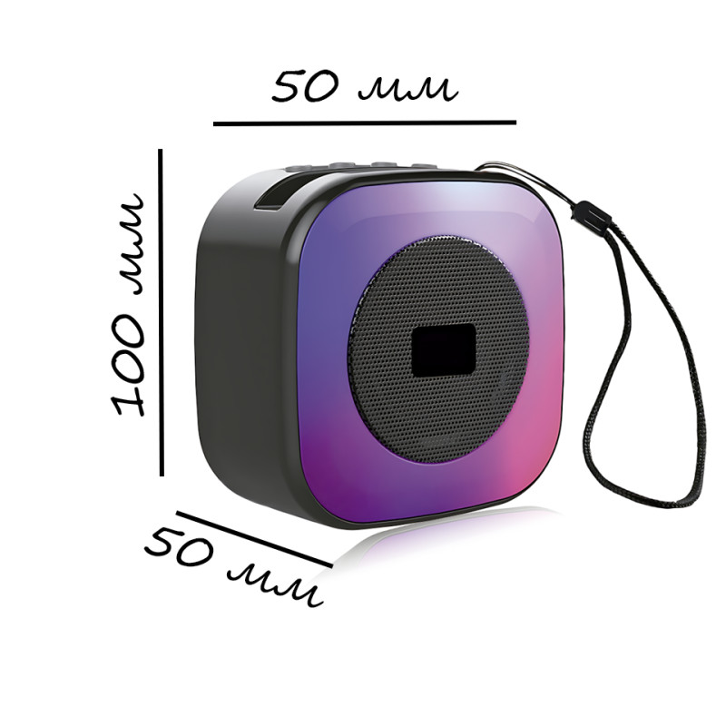 Караоке Bluetooth колонка SPS LX-01, 15 Вт, USB, FM, 1200 мА·год, чорний фото - 9