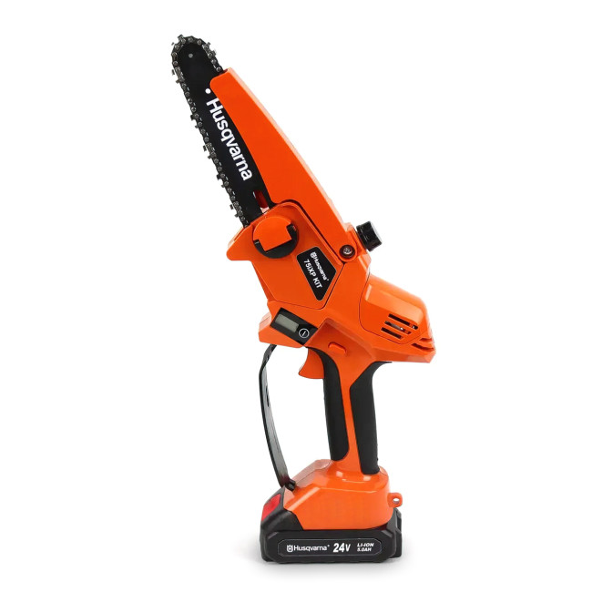 Аккумуляторная мини-пила Husqvarna 75iXP KIT с индикатором заряда, 24 В, 5 Ач, 4500 об/мин