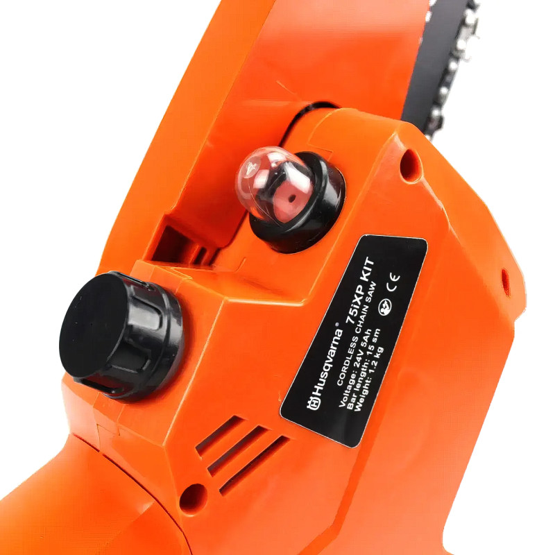 Аккумуляторная мини-пила Husqvarna 75iXP KIT с индикатором заряда, 24 В, 5 Ач, 4500 об/мин фото - 6