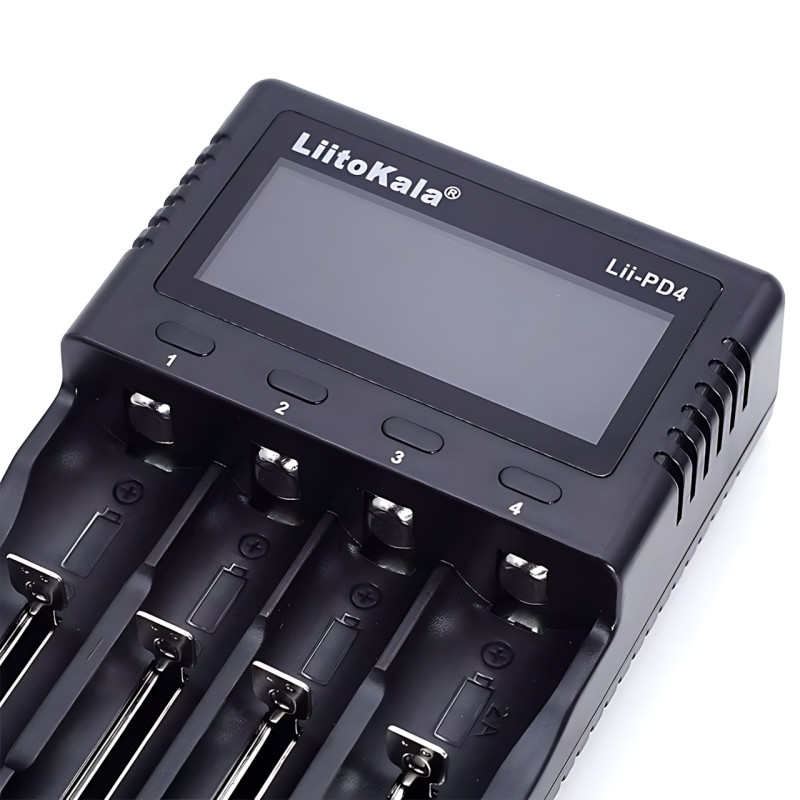 Интеллектуальное зарядное устройство LiitoKala Lii-PD4 на 4 слота, с LCD дисплеем, универсальная совместимость фото - 5
