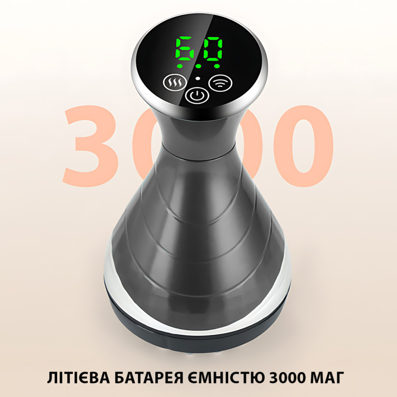 Масажер для припалювання, зігрівання LY-812, 21 рівень, мікроелектроакупунктура, вібромасаж, гарячий компрес фото - 5