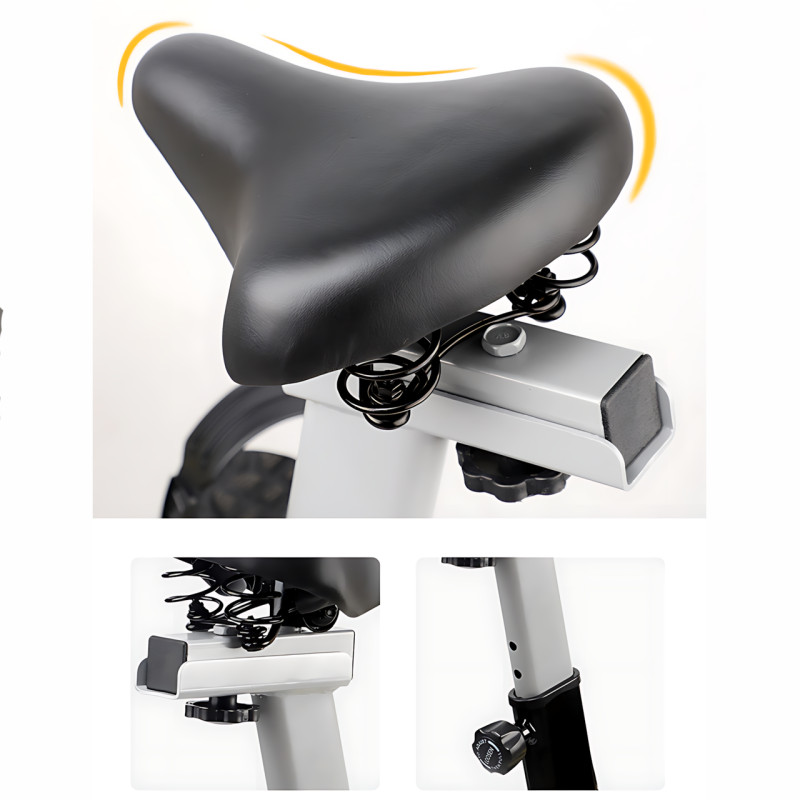 Велотренажер Vel-01 механічний до 150 кг, регулювання сидіння й керма, 15 кг маховик, вимірювання пульсу фото - 22