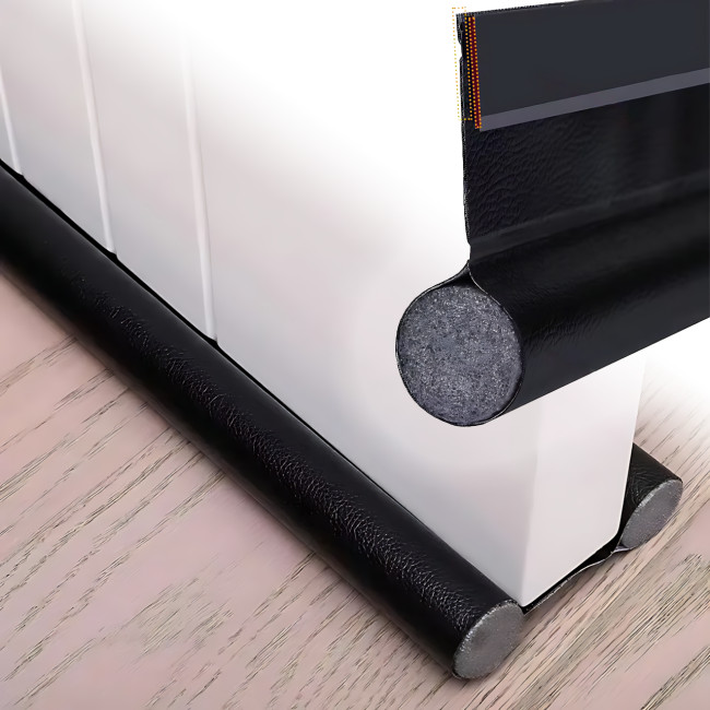 Уплотнитель от сквозняков на двери BOTTOM SEAL LY-315, 92 см, двусторонний ограничитель под дверь Черный