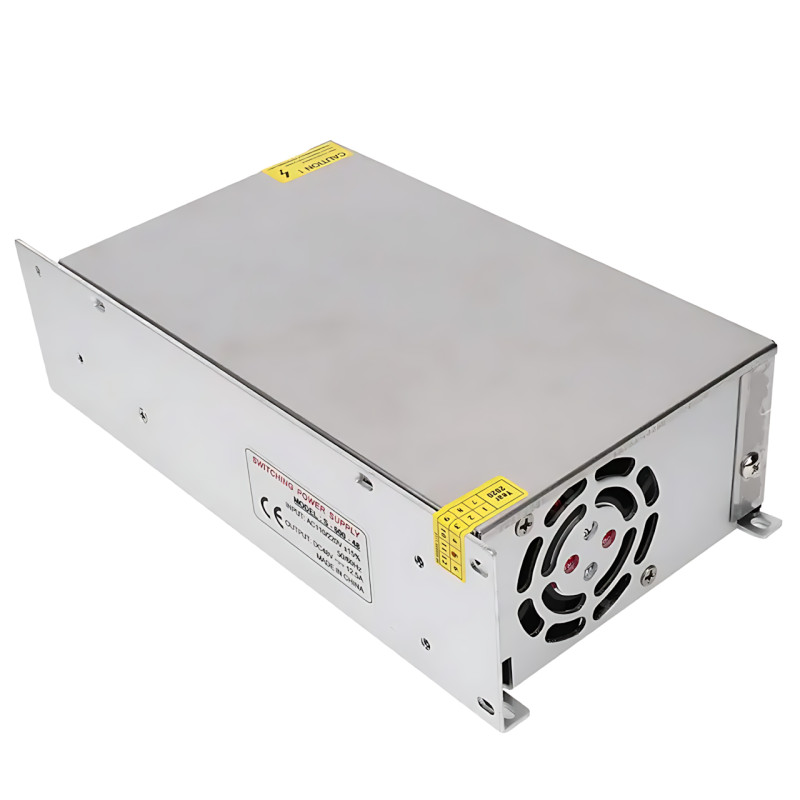 Блок живлення адаптер 12 V 50 A METAL, імпульсний інвертор живлення 600 W з вентилятором, трансформатор LED-стрічки фото - 3