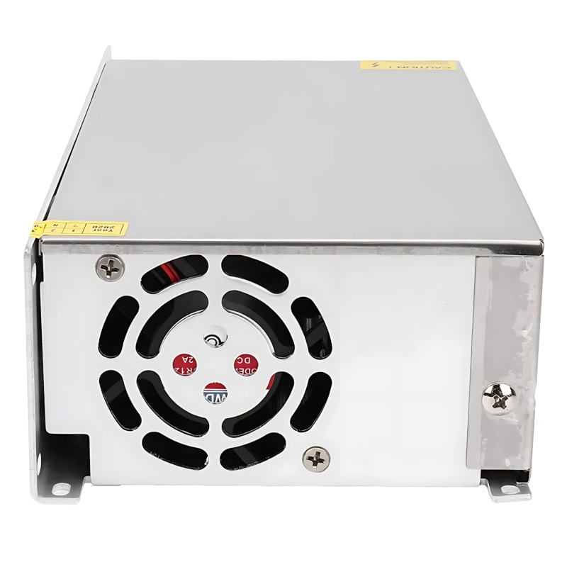 Блок живлення адаптер 12 V 50 A METAL, імпульсний інвертор живлення 600 W з вентилятором, трансформатор LED-стрічки фото - 6