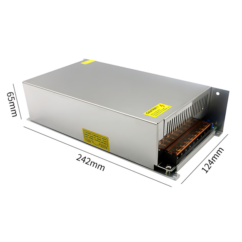 Блок живлення адаптер 12 V 50 A METAL, імпульсний інвертор живлення 600 W з вентилятором, трансформатор LED-стрічки фото - 10
