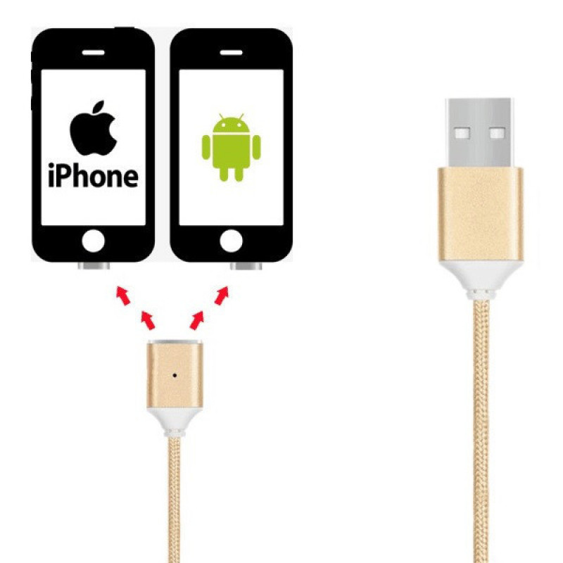Магнитный кабель зарядное для iphone и android. Магнитное зарядное фото - 4
