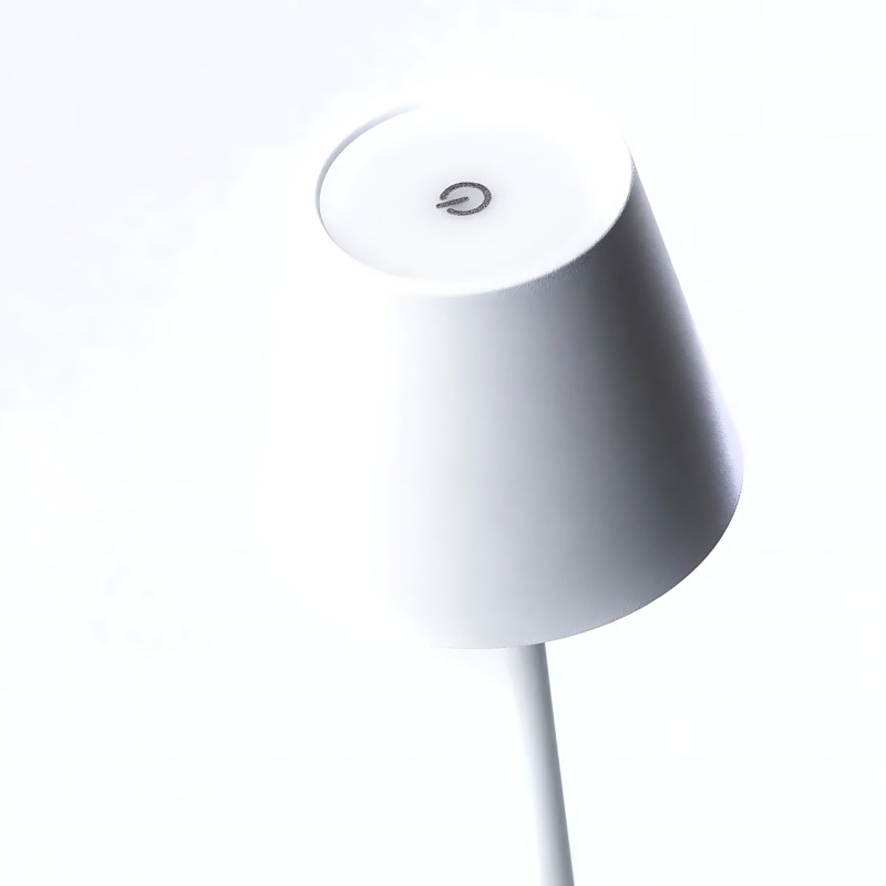 Настольная аккумуляторная лампа Cozy 5 Вт 5200mA, USB светильник IP-54, 3000K, в скандинавском стиле, черный Белый фото - 3