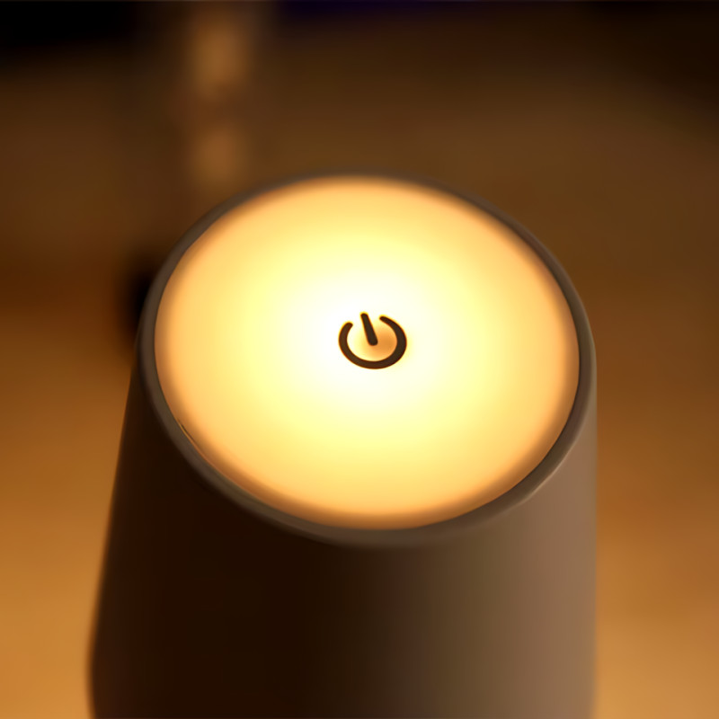 Настольная аккумуляторная лампа Cozy 5 Вт 5200mA, USB светильник IP-54, 3000K, в скандинавском стиле, черный Белый фото - 6