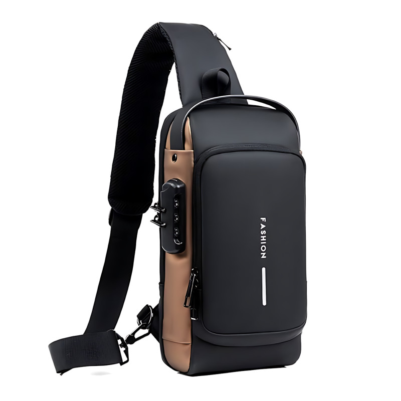 Нагрудна сумка Backpack AND XL1228 з протиприпасованим кодовим замком, рюкзак з USB, водовідштовхувальний фото - 2