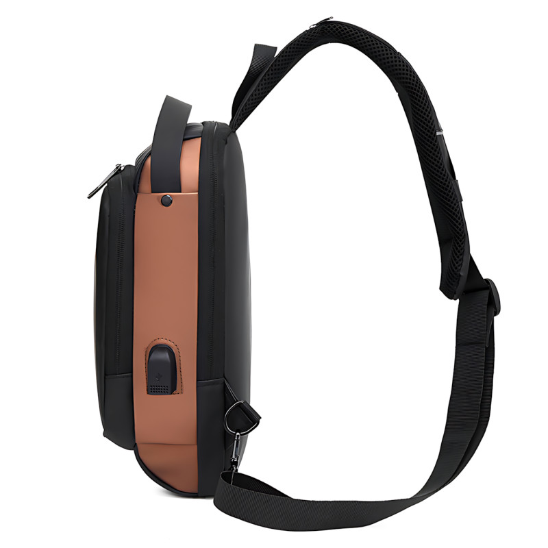 Нагрудна сумка Backpack AND XL1228 з протиприпасованим кодовим замком, рюкзак з USB, водовідштовхувальний фото - 3