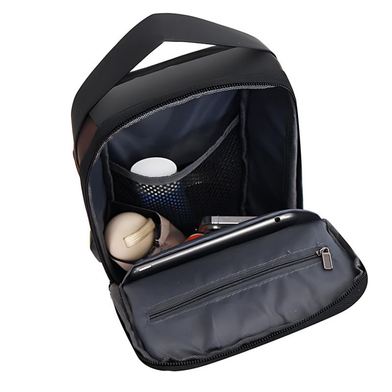 Нагрудна сумка Backpack AND XL1228 з протиприпасованим кодовим замком, рюкзак з USB, водовідштовхувальний фото - 5