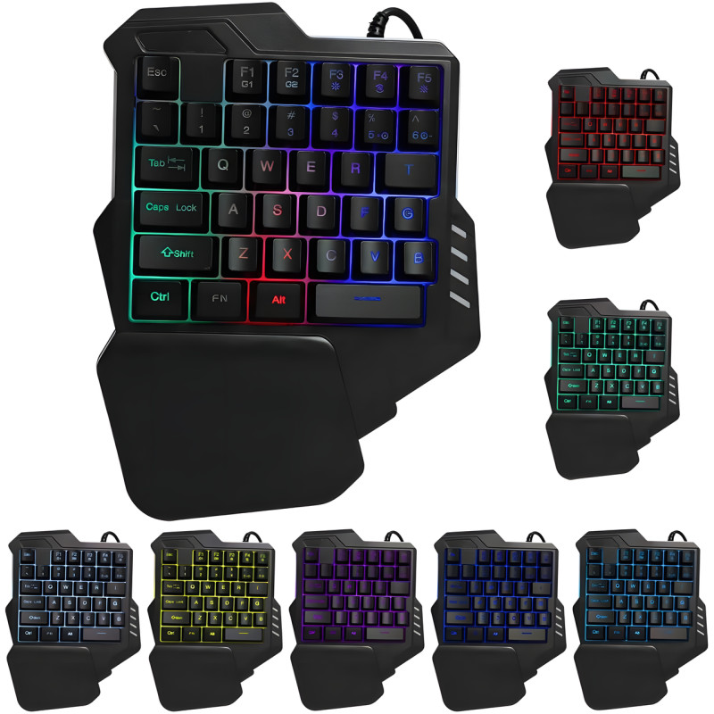 Комплект ігрової клавіатура та мишка з підсвіткою 35 клавіш фото - 4