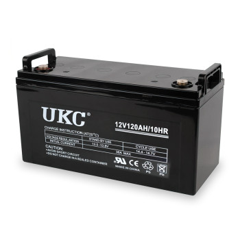 Акумулятор гелевий UKC 12V120AH/10HR, до 12 років експлуатації, з ємністю 120 А·год, 12 В