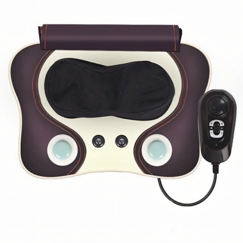 Массажная подушка Massage Pillow, роликовый массажер для спины и шеи с ИК-прогревом, 6 роликов, 3 режима фото - 5