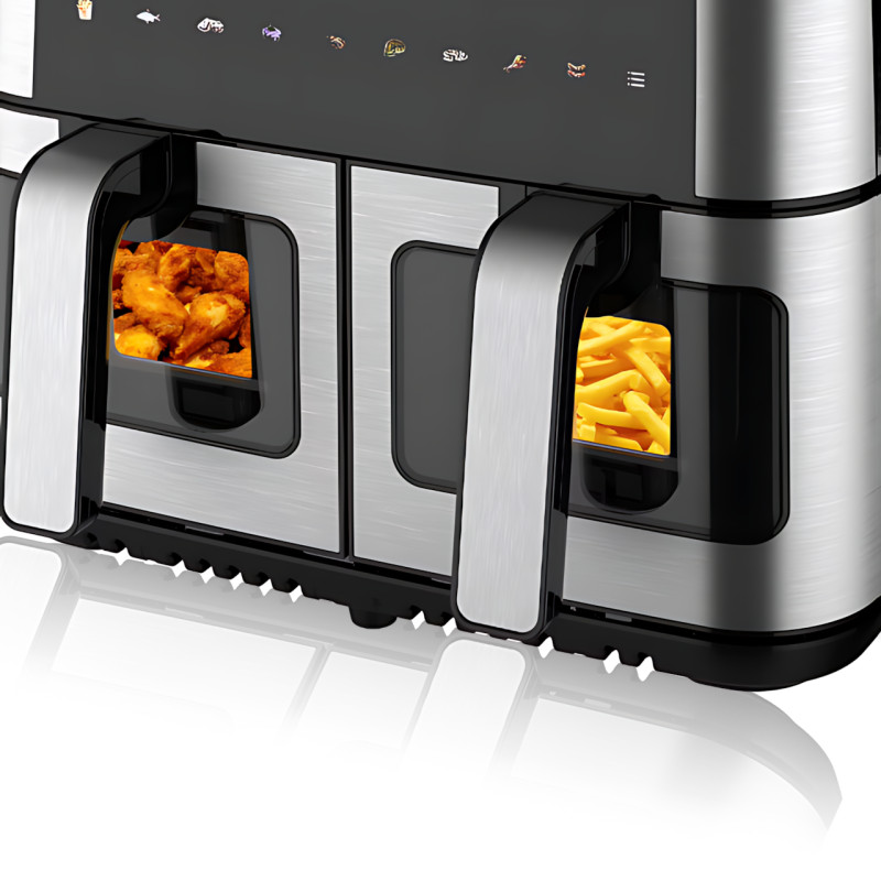 Фритюрница-аэрогриль мультипечь Crownberg CB-5556, антипригарные чаши, объем&nbsp;11 л, 2600 Вт, с термостататом, таймером фото - 3