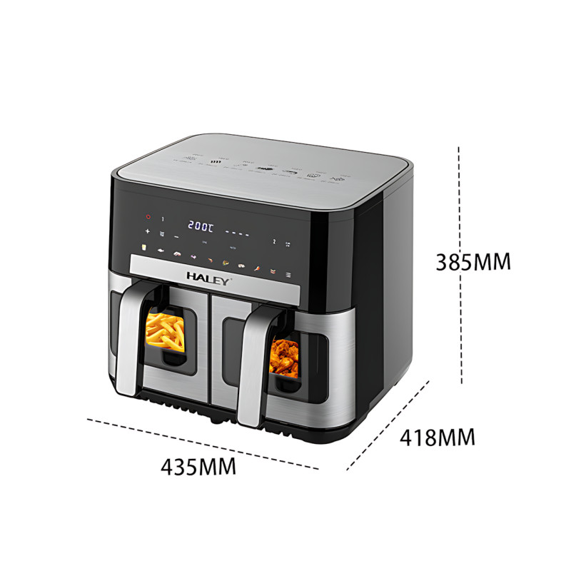 Фритюрница-аэрогриль мультипечь Crownberg CB-5556, антипригарные чаши, объем&nbsp;11 л, 2600 Вт, с термостататом, таймером фото - 10