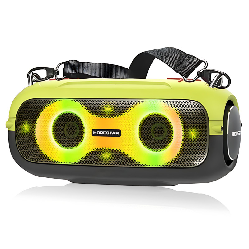 Портативна Bluetooth-колонка Hopestar A41 Party 16W, RGB-підсвітка, Bluetooth 5.3, TWS 1+1, IPX5, USB/AUX/TF, 2400mAh, чорна Чорно фото - 2