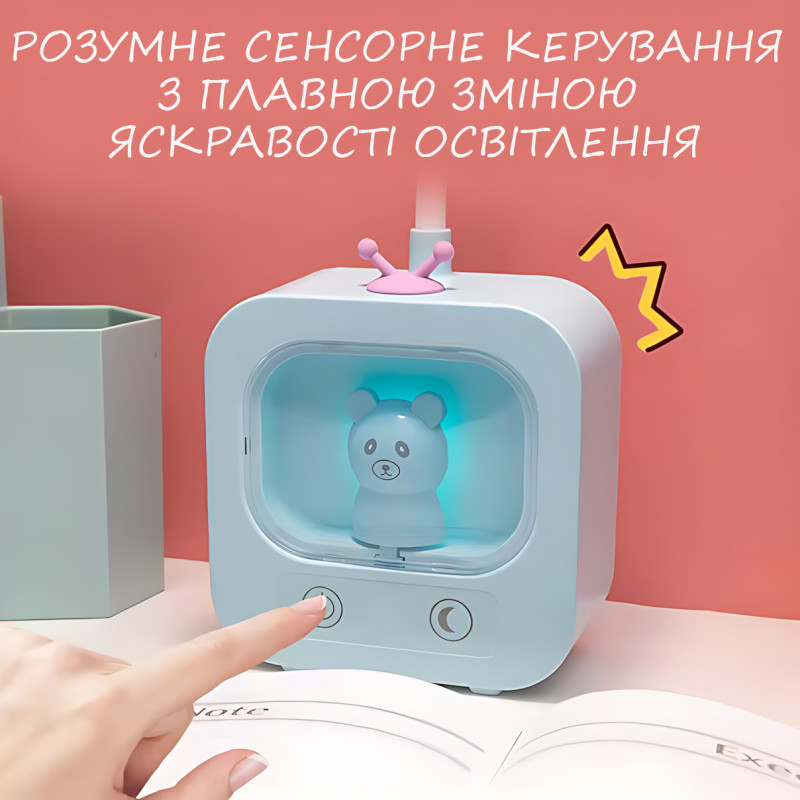 Настольная лампа "Мишка", ночник с сенсорным управлением, аккумулятором, гибкой стойкой и 3 режимами света фото - 5