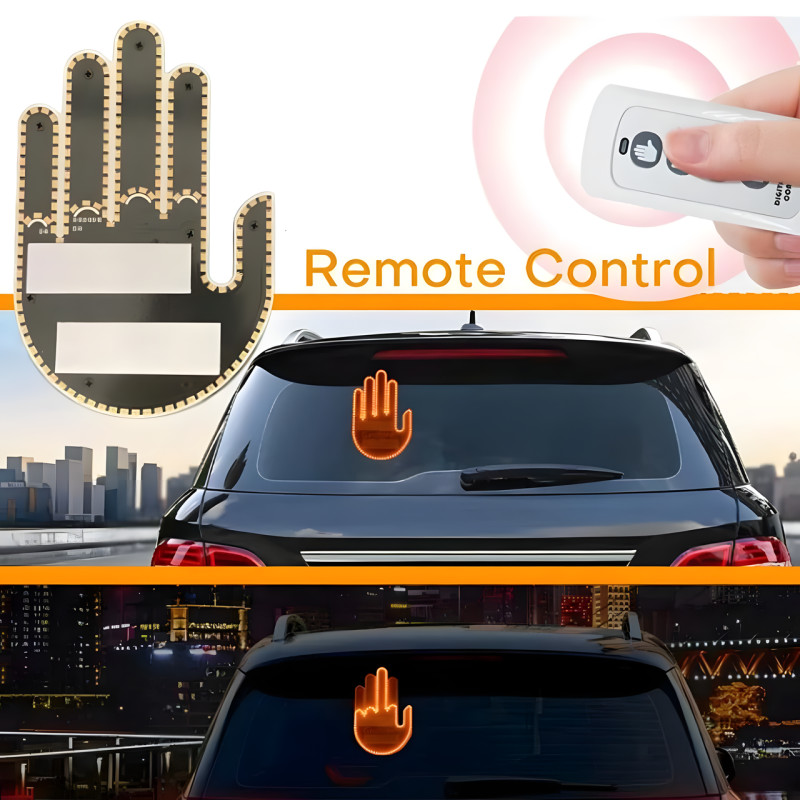 Світлодіодна рука LED-лампа з жестами для авто Hand Light з пультом керування фото - 2
