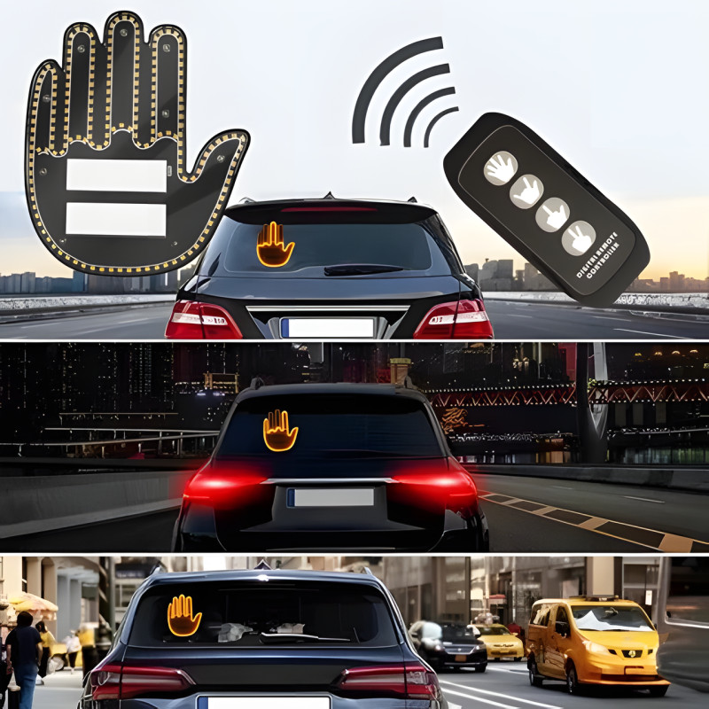 Світлодіодна рука LED-лампа з жестами для авто Hand Light з пультом керування фото - 5