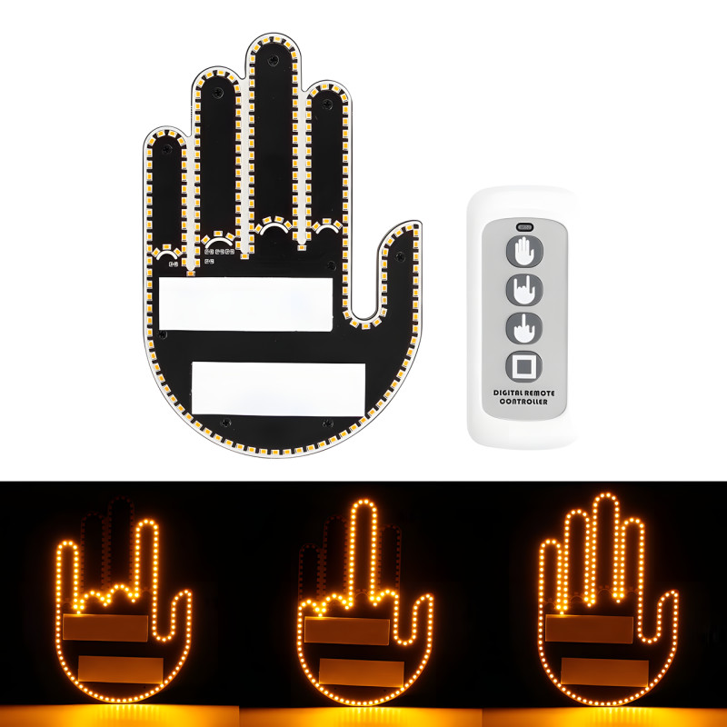 Світлодіодна рука LED-лампа з жестами для авто Hand Light з пультом керування фото - 6