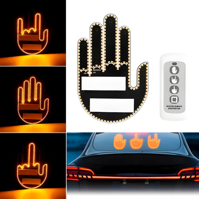 Світлодіодна рука LED-лампа з жестами для авто Hand Light з пультом керування