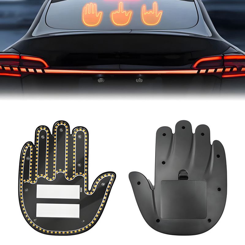 Світлодіодна рука LED-лампа з жестами для авто Hand Light з пультом керування фото - 4