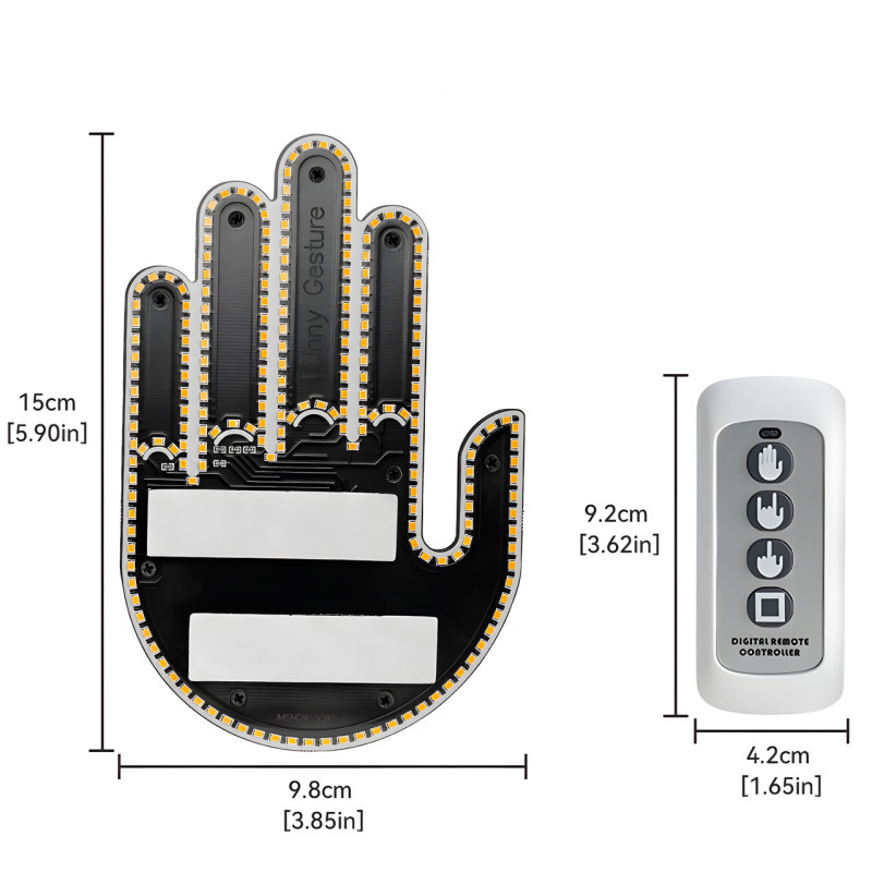 Світлодіодна рука LED-лампа з жестами для авто Hand Light з пультом керування фото - 7