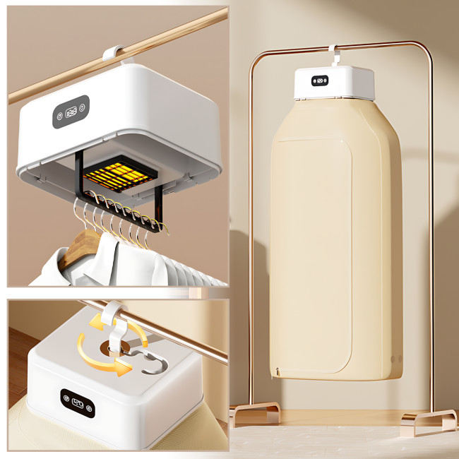 Портативная электрическая сушилка для одежды Foldable Dryer HS01694 600 Вт до 10 кг, Складной мини-паровой шкаф, быстрая сушка