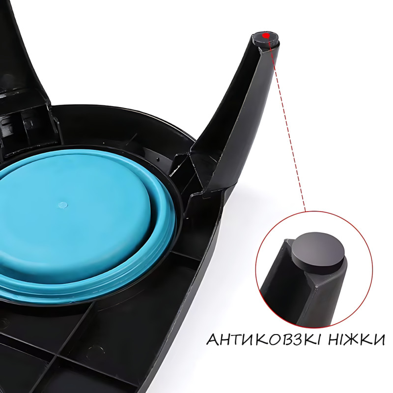 Миска подвійна на складаній підставці для собак і кішок Pet Bowl Set на антиковзних ніжках, 500 мл фото - 5